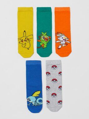 H&M Pokemon NWT socks, 5 pack, size 13 - 1.5
